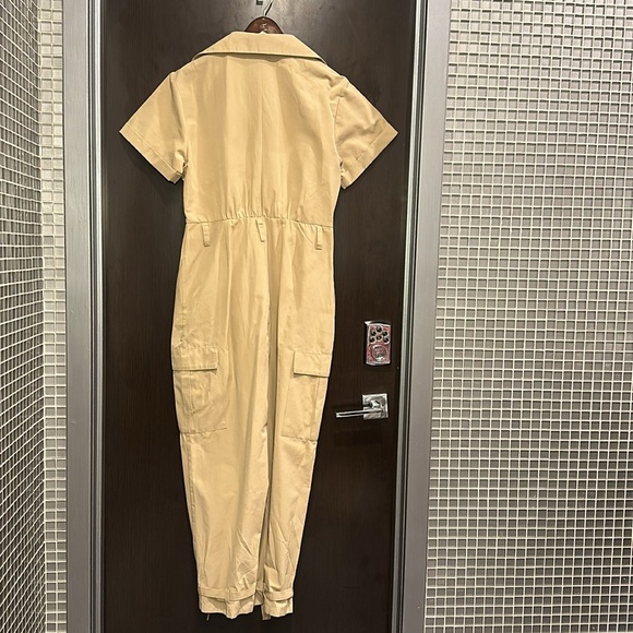 🌟 Zara Khaki / Tan Utility Jumpsuit – Size M – NWOT 🌟 - Picture 10 of 11